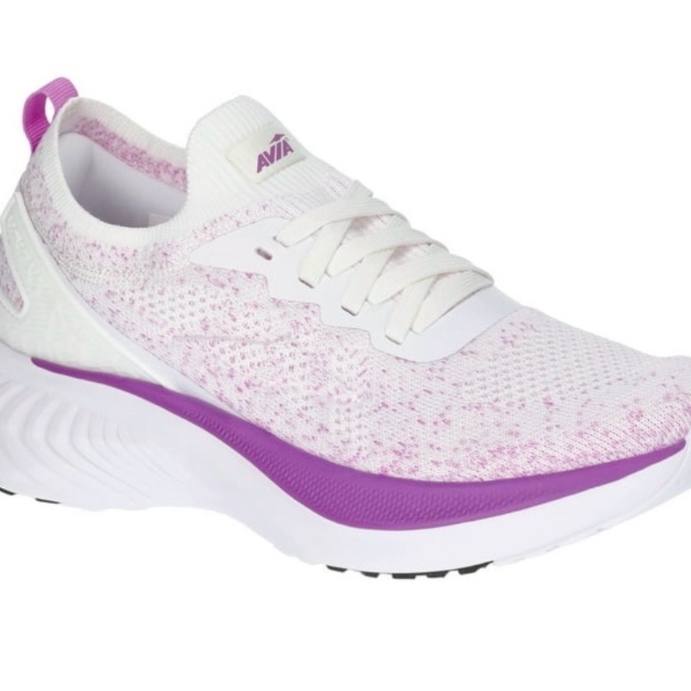 Avia Women's White and Purple Athletic Shoes